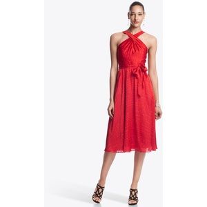 Red Halter Dress White House|Black Market
